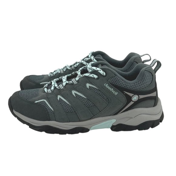 Cloudveil | Women's Expedition Hiking Shoes | Grey & Aqua | Size 8 - Picture 4 of 5